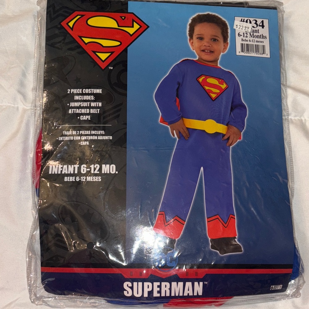 Superman Infant Superhero Costume - Blue and Red